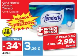 Carrefour Carta Igienica Carezza Tenderly offerta