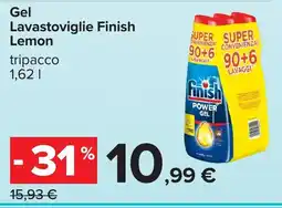 Carrefour Gel Lavastoviglie Finish Lemon offerta