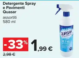 Carrefour Detergente Spray e Pavimenti Quasar offerta