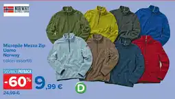 Carrefour Micopile Mezza Zip Uomo Norway offerta