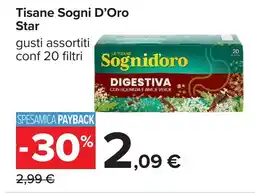 Carrefour Tisane Sogni D'Oro Star offerta