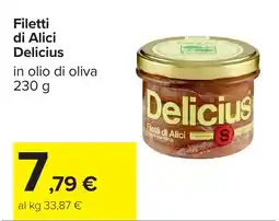 Carrefour Filetti di Alici Delicius offerta