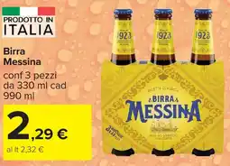 Carrefour Birra Messina offerta