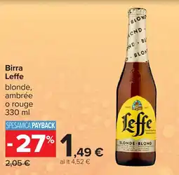 Carrefour Birra Leffe blonde offerta