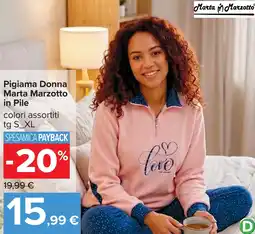 Carrefour Pigiama Donna Marta Marzotto in Pile offerta
