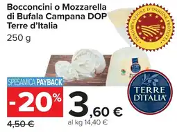 Carrefour Bocconcini o Mozzarella di Bufala Campana DOP Terre d'Italia offerta