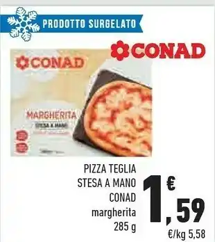 Conad City Conad pizza teglia stesa a mano margherita offerta