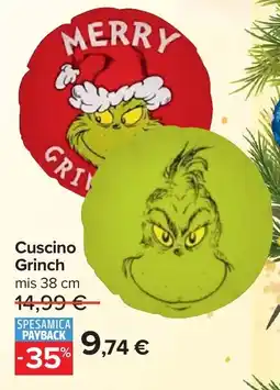 Carrefour Cuscino Grinch offerta