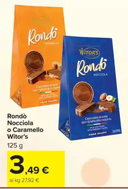 Carrefour Market Rondò Nocciola o Caramello Witor's offerta