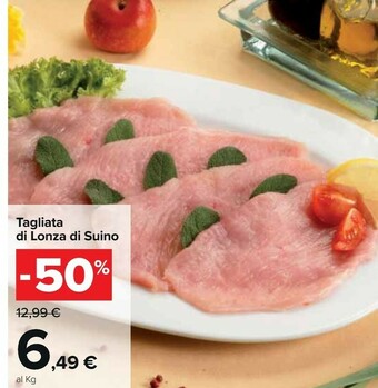 Carrefour Market Tagliata di lonza di suino offerta