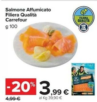 Carrefour salmone affumicato filiera qualita