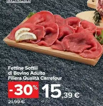Carrefour Market Fettine sottili di bovino adulto offerta