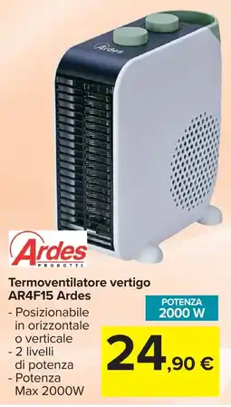Carrefour Market Termoventilatore vertigo AR4F15 Ardes offerta