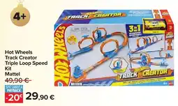 Carrefour Hot Wheels Track Creator Triple Loop Speed Kit offerta