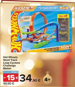 Carrefour Hot Wheels Stunt Track Loop Cyclone Challenge offerta