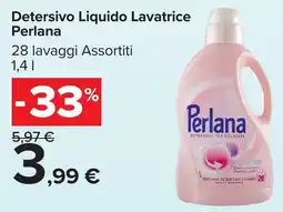 Carrefour Market Detersivo Liquido Lavatrice Perlana offerta