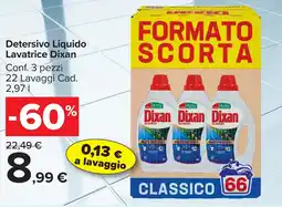 Carrefour Market Detersivo Liquido Lavatrice Dixan offerta