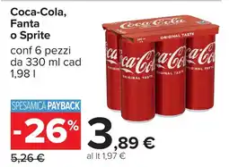 Carrefour Coca-Cola, Fanta o Sprite offerta