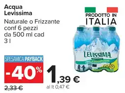 Carrefour Acqua Levissima offerta