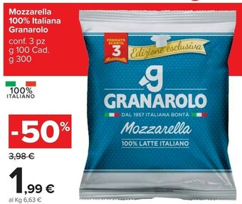 Carrefour Market Granarolo mozzarella 100% italiana offerta