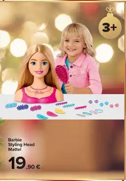 Carrefour Barbie Styling Head Mattel offerta