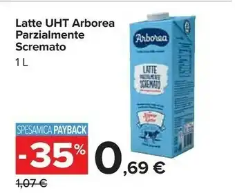 Carrefour Market Latte uht parzialmente scremato offerta