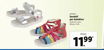 Lidl PEPPERTS Sandali per bambina offerta