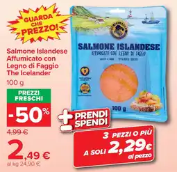 Carrefour Market Salmone Islandese Affumicato con Legno di Faggio The Icelander offerta