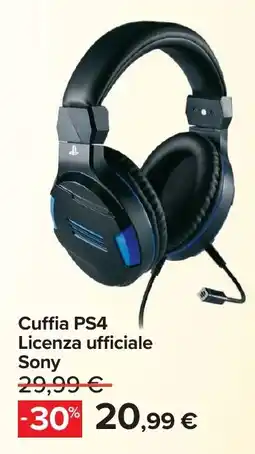 Carrefour Cuffia PS4 Sony offerta