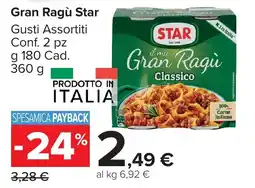 Carrefour Market Gran Ragù Star offerta