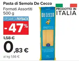 Carrefour Market Pasta di Semola De Cecco offerta