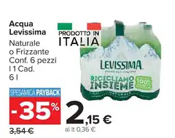 Carrefour Market Acqua Levissima Naturale offerta