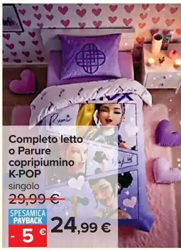 Carrefour Completo letto o Parure copripiumino K-POP offerta
