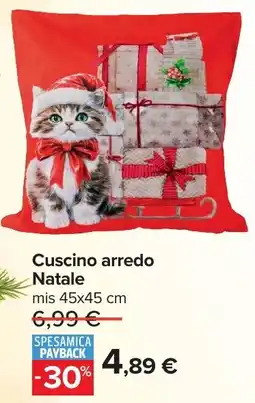 Carrefour Cuscino arredo Natale offerta