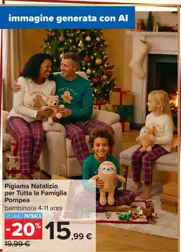 Carrefour Pigiama Natalizio per Tutta la Famiglia Pompea offerta
