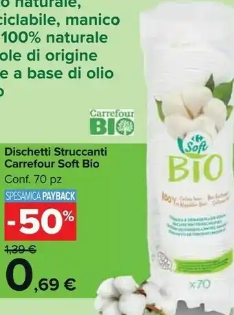 Carrefour Market Carrefour soft bio dischetti struccanti offerta