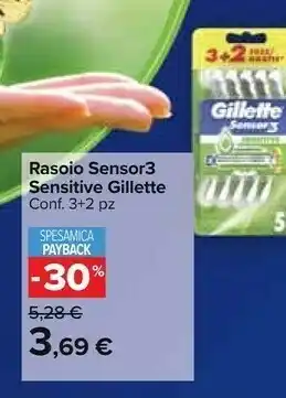 Carrefour Market Mach 3 nero, argento rasoio da uomo offerta