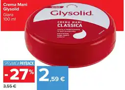 Carrefour Market Crema Mani Glysolid offerta