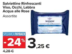 Carrefour Market Salviettine Rinfrescanti Acqua alle Rose offerta