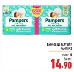 Maxi Supermercati Pannolini baby dry Pampers offerta
