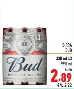 Maxi Supermercati Birra Bud offerta