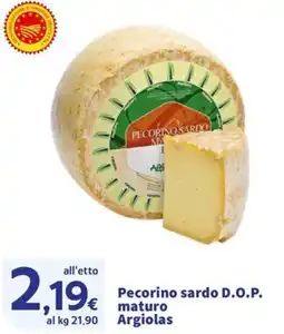 Ok Sigma Pecorino sardo D.O.P. maturo Argiolas offerta