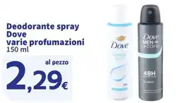 Ok Sigma Deodorante spray Dove offerta