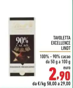 Maxi Supermercati Tavoletta Excellence Lindt offerta