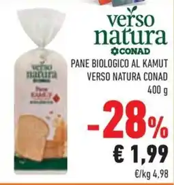 Conad Margherita Pane biologico al kamut Verso Natura offerta