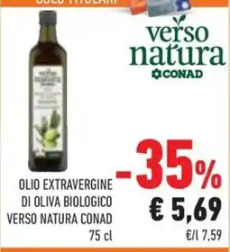 Conad Margherita Olio extravergine di oliva biologico Verso Natura Conad offerta