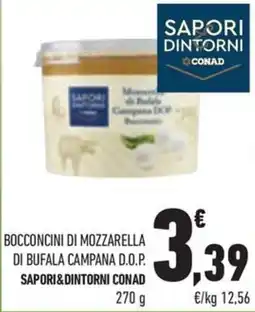 Conad Margherita Bocconcini di mozzarella di bufala campana d.o.p. Sapori&dintorni Conad offerta