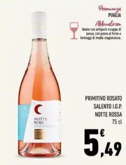 Conad Tuday Primitivo rosato Salento I.G.P. Notte Rossa offerta