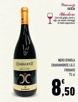 Conad Tuday Nero d'avola chiaramonte i.g.t. offerta