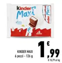 Conad Tuday Kinder Maxi offerta